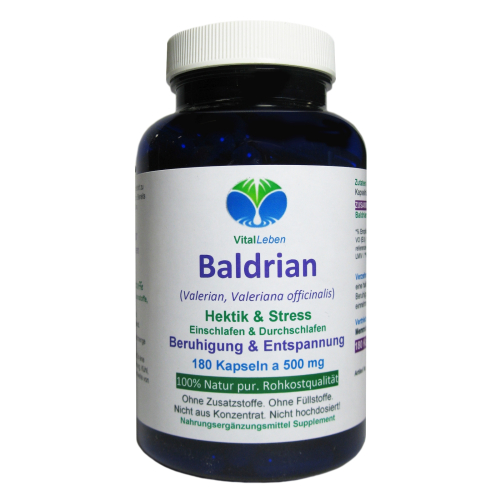 Baldrian Pur Wurzel Valerian 720 Pulver Kapseln