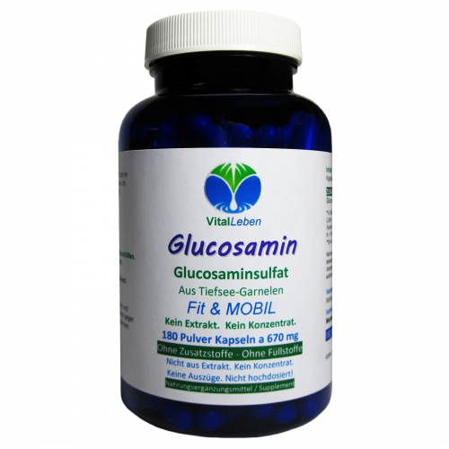 Glucosamin Glucosaminsulfat 180 Pulver Kapseln