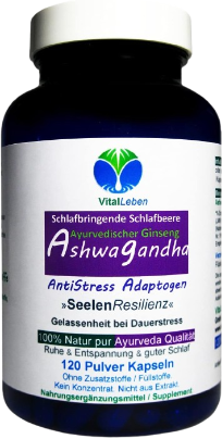 ASHWAGANDHA 120 Kapseln Resilienz-Adaptogen für ganzheitliche Stärke, innere Ruhe, Entspannung, Energie, Vitalität - AYURVEDA Kraftquelle für Körper & Geist ►OHNE Zusatzstoffe!