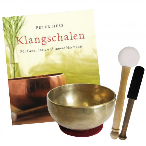 Therapie Klangschale Universalschale ca. 400-500g + Buch von Peter Hess