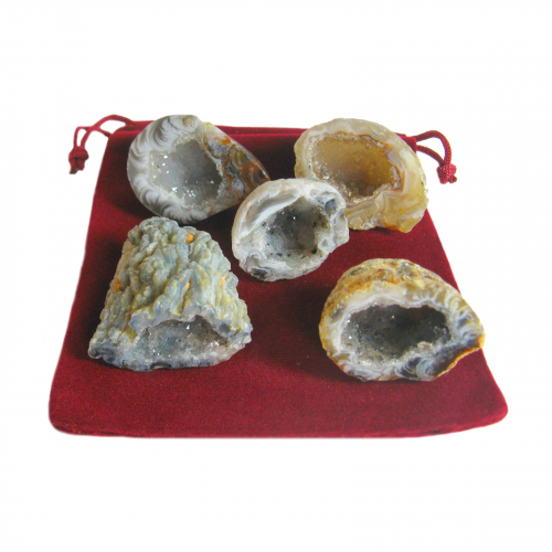 Feengarten 11 teiliges Geschenk-Set mit 5 Geoden a 2-2,5 cm