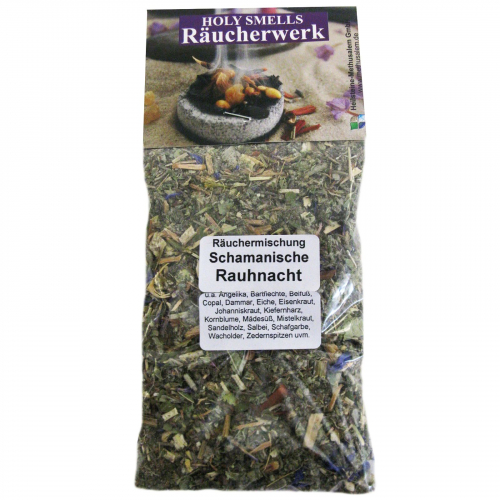 Schamanische Rauhnacht 7-tlg Räucher-Set mit Räucherschale schwarz, Räuchermischung, Rauhnachtfibel & Räucherzubehör.