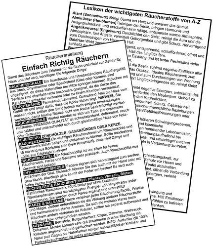 Hexenkessel Räuchergefäß Räucherschale 5-tlg Räucherset Starterset zum räuchern mit Räucherzubehör.