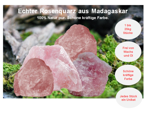 ROSENQUARZ Stein [Computerstein] 2300-2500g Heilstein SCHUTZSTEIN Kristall Naturstein Edelstein Auraschutz & Strahlenschutz gegen negative Energie [Energetische Hausreinigung].