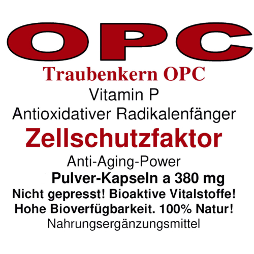 OPC Traubenkern 480 Pulver Kapseln