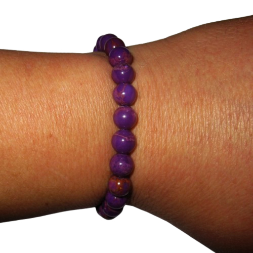 SUGILITH Armband Edelstein SCHMUCK 8mm Kugeln elastisches Kugelarmband