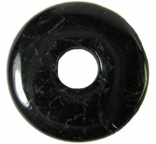 Turmalin schwarz Donut Anhänger ca. 30mm