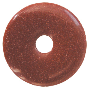 Goldfluss braun Donut Anhänger ca. 30mm