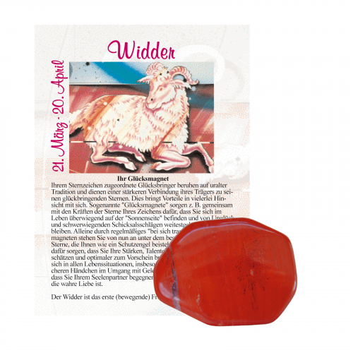 Roter Jaspis Glücksmagnet ca. 2-4cm Widder