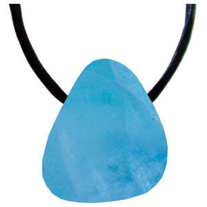 Fluorit blau Schmeichelstein gebohrt ca. 2-4cm