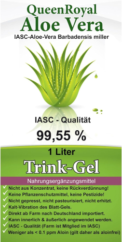 QueenRoyal Aloe Vera Trink Gel 99.55 % pur 2 Liter Sparpack