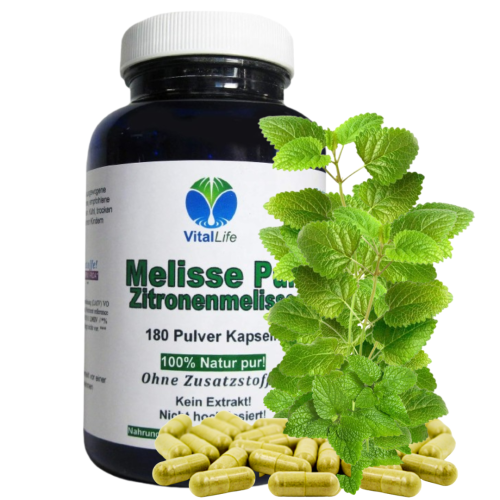 Melisse pur Zitronenmelisse 180 Kapseln NERVENKRAUT FRAUENWOHL HERZTROST 100% NATUR PUR - OHNE Zusatzstoffe!