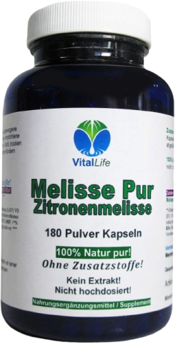 Melisse pur Zitronenmelisse 180 Kapseln NERVENKRAUT FRAUENWOHL HERZTROST 100% NATUR PUR - OHNE Zusatzstoffe!