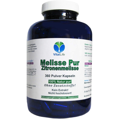 Melisse Zitronenmelisse 360 Kapseln NERVENKRAUT FRAUENWOHL HERZTROST 100% NATUR PUR - OHNE Zusatzstoffe!
