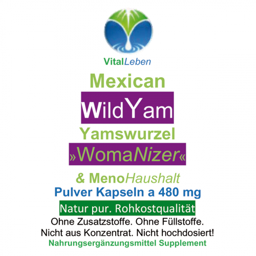 Mexican Wild Yam Yamswurzel 120 Pulver Kapseln