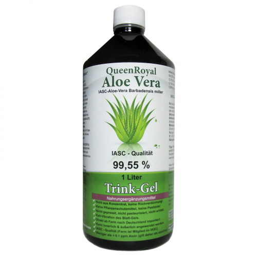 QueenRoyal Aloe Vera Trink Gel 99.55 % pur 1 Liter Flasche