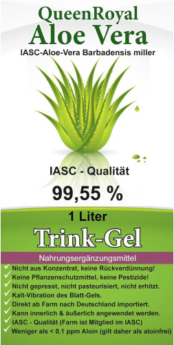 QueenRoyal Aloe Vera Trink Gel 99.55 % pur 12 Liter Sparpack