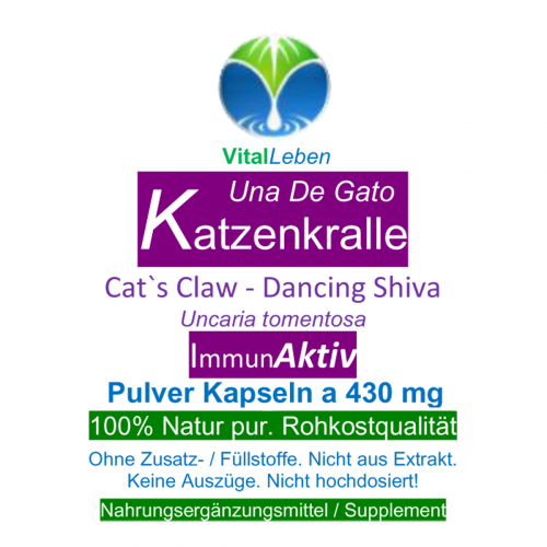 Katzenkralle 120 Pulver Kapseln