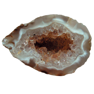 Glücksgeode ca. 3,5-4 cm mit Beschreibung und Täschchen