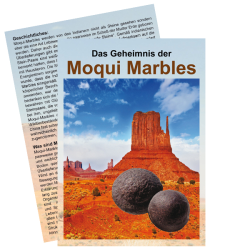 Moqui Marbles Paar 40-45mm Ø männlich & weiblich 4-tlg Set mit ZERTIFIKAT & BOOKLET über Wirkung und Anwendung