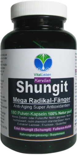 Edelschungit Edler Schungit 120 Pulver Kapseln. Premium Qualität aus Karelien. Balance, Wohlbefinden & Vitalität. 100% NATUR pur! OHNE ZUSATZSTOFFE.