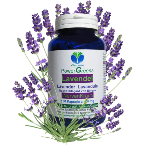 LAVENDEL pur 720 Kapseln Ruhe finden, entspannen, abschalten. Balance und Gelassenheit im Alltag & gute Nacht. Natur pur - Ohne ZUSATZSTOFFE
