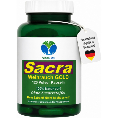 Weihrauch Boswellia Sacra GOLD 120 Pulver Kapseln NATURWEIHRAUCH reines Olibanum Harz KEIN Extrakt OHNE Zusatzstoffe.