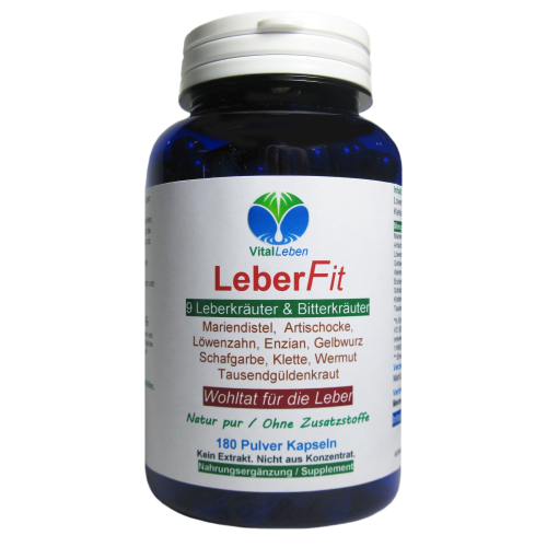Leber FIT 9 Leberkräuter & Bitterkräuter 720 Kräuter Kapseln