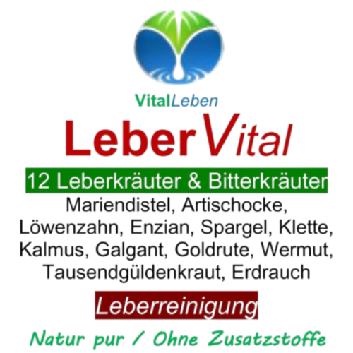 Leber Vital Komplex 720 (4x180) Leberkapseln 12 Kräuter plus Bitterstoffe mit Mariendistel, Artischocke, Löwenzahn, Enzian, Spargel, Klette, Erdrauch, Kalmus, Galgant, Goldrute, Wermut und Tausendgüldenkraut. 100% NATUR pur. OHNE Zusatzstoffe.