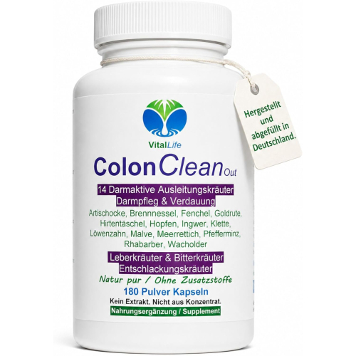 Colon CleanOut 180 Darm Aktiv Kapseln 14 Bitterkräuter & Bitterstoffe Natur pur Ohne Zusatzstoffe