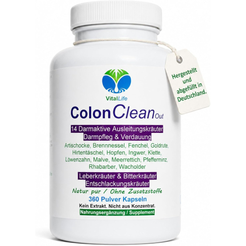 Colon CleanOut 360 Darm Aktiv Kapseln 14 Bitterkräuter & Bitterstoffe Natur pur Ohne Zusatzstoffe
