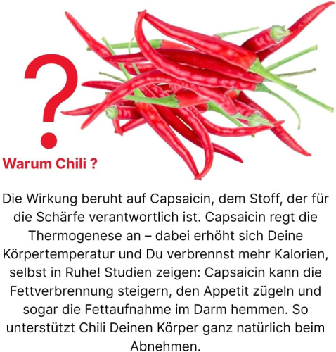 Red Chili F-BURNER Capsicum 180 Cayenne Pulver Kapseln