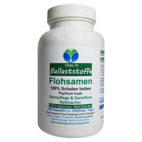 Ballststoffe Flohsamen PUR Premium Flohsamenschalen 720 Psyllium Kapseln