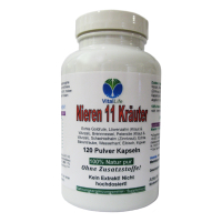 Nierenkapseln 11 Nieren Kräuter 120 Kapseln mit GOLDRUTE - LÖWENZAHN - BRENNNESSEL uvm. [100% NATUR pur]