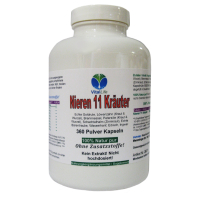 Nierenkapseln 11 Nierenkräuter 360 Nieren-Kräuter Kapseln mit GOLDRUTE - LÖWENZAHN - BRENNNESSEL uvm. [100% NATUR pur]