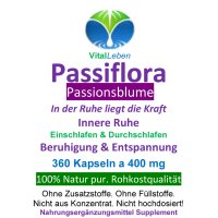 Passionsblume Pur Passiflora 360 Pulver Kapseln
