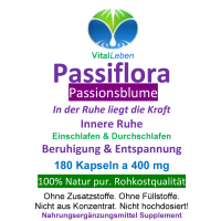 Passionsblume Pur Passiflora 720 (4x180) Pulver Kapseln