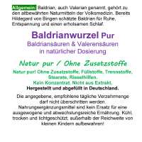 Baldrian Pur Wurzel Valerian 720 Pulver Kapseln