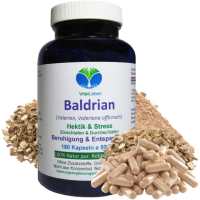 Baldrian Pur Wurzel Valerian 720 Pulver Kapseln