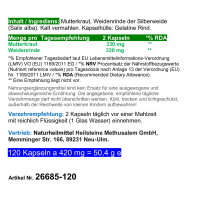 Mutterkraut + Weidenrinde 120 Kapseln Natur Pur ohne Zusatzstoffe