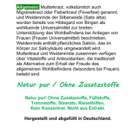 Mutterkraut + Weidenrinde 360 Kapseln Natur Pur ohne Zusatzstoffe