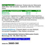 Mutterkraut + Weidenrinde 360 Kapseln Natur Pur ohne Zusatzstoffe