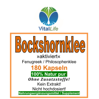 Bockshornklee Fenugreek aktiviert ganze Samen 180 Kapseln Ohne Zusatzstoffe Natur Pur