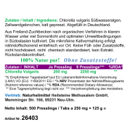 Chlorella Vulgaris 500 Presslinge