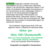 Hagebutte natürliches Vitamin-C 720 Pulver Kapseln