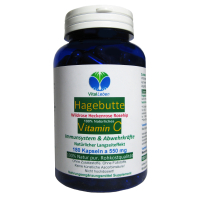 Hagebutte natürliches Vitamin-C 720 Pulver Kapseln