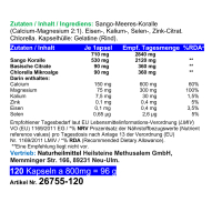Basen Vital Sango Koralle + Citrate + Chlorella 120 Kapseln