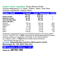 Basen Vital Sango Koralle + Citrate + Chlorella 180 Kapseln