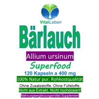Frischblatt Bärlauch Superfood Wilder Knoblauch 120 Kapseln
