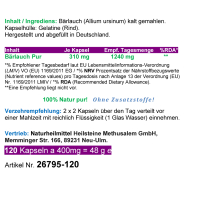 Frischblatt Bärlauch Superfood Wilder Knoblauch 120 Kapseln